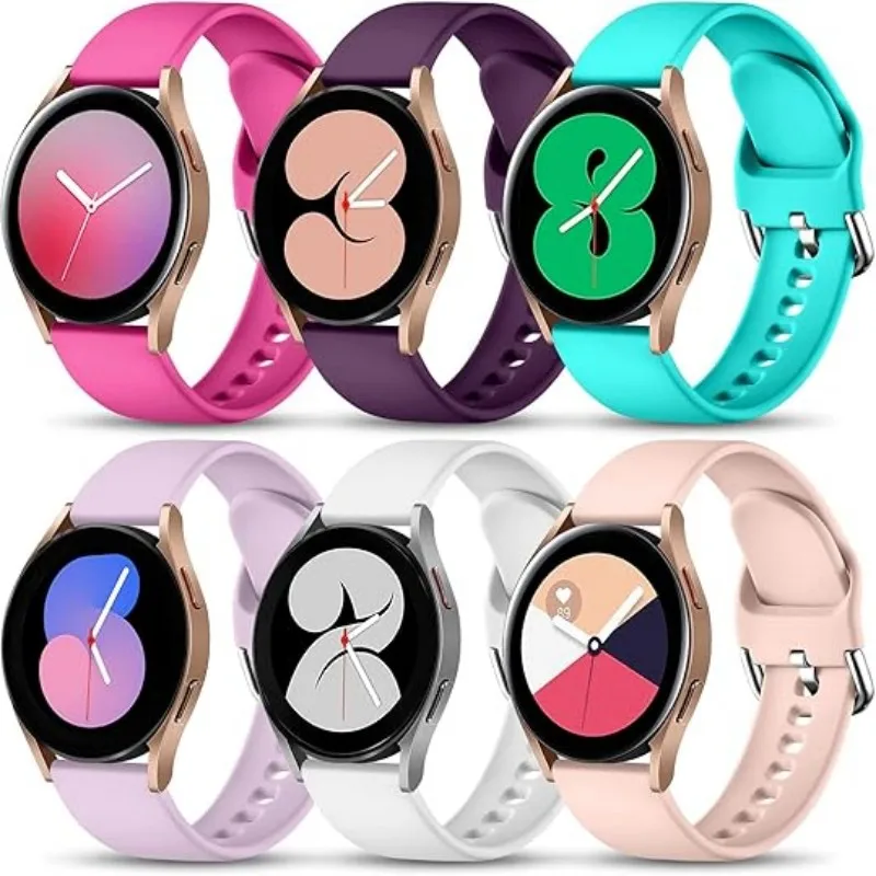 

Genuine +silicone Strap for Samsung Galaxy Watch 7 6 5 4 44mm 40mm 20mm Bracelet Galaxy Watch 6 4 Classic 47mm 46mm 43mm 42mm