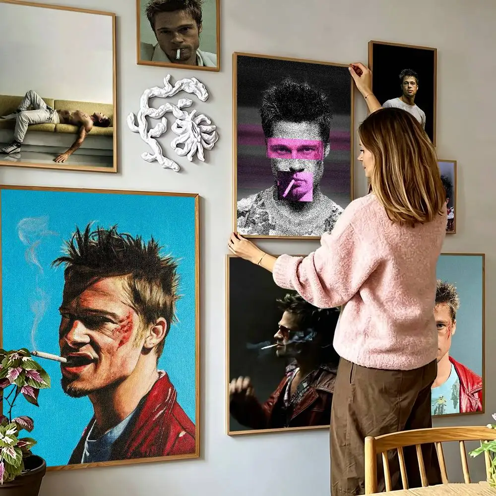 Actor William Bradley Pitt  Poster High Quality Dorm Living Room Aesthetic Wall Decoration Painting Stickers Gift