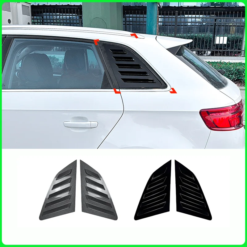 

Fit For Audi A3 8V hatchback 2014-2020 Car Rear Window Blinds Side Louvers Vent Rear Window Louvers Car Accessories