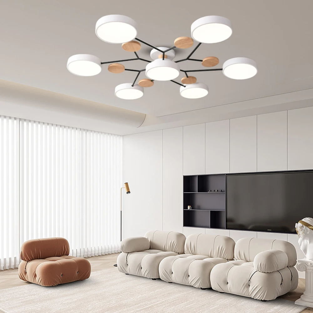 Minimalist Style Led Ceiling Light Restaurant Led Chandelier Bedroom Living Room Modern Pendant Lamp Dimmable Ceiling Light