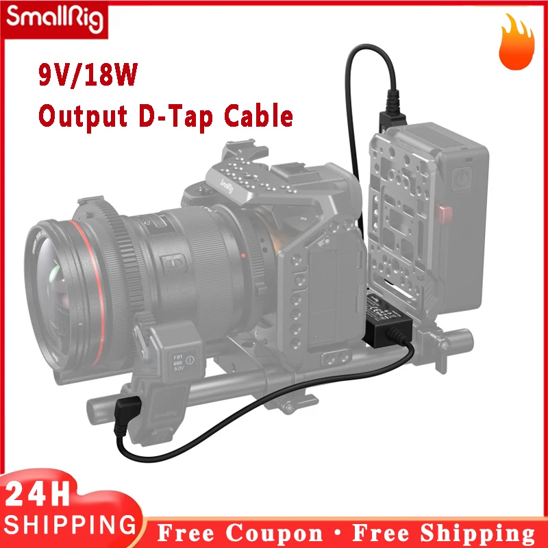 SmallRig 9V/18W Output USB-C to D-Tap Cable 3266 Supports Fast Charging As Wireless Follow Focus System Power-supply Accessory