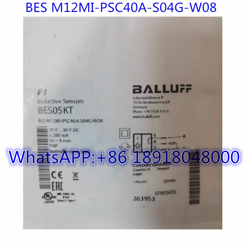 

Brand New BES05KT Proximity Sensor BES M12MI-PSC40A-S04G-W08 Fast Shipping