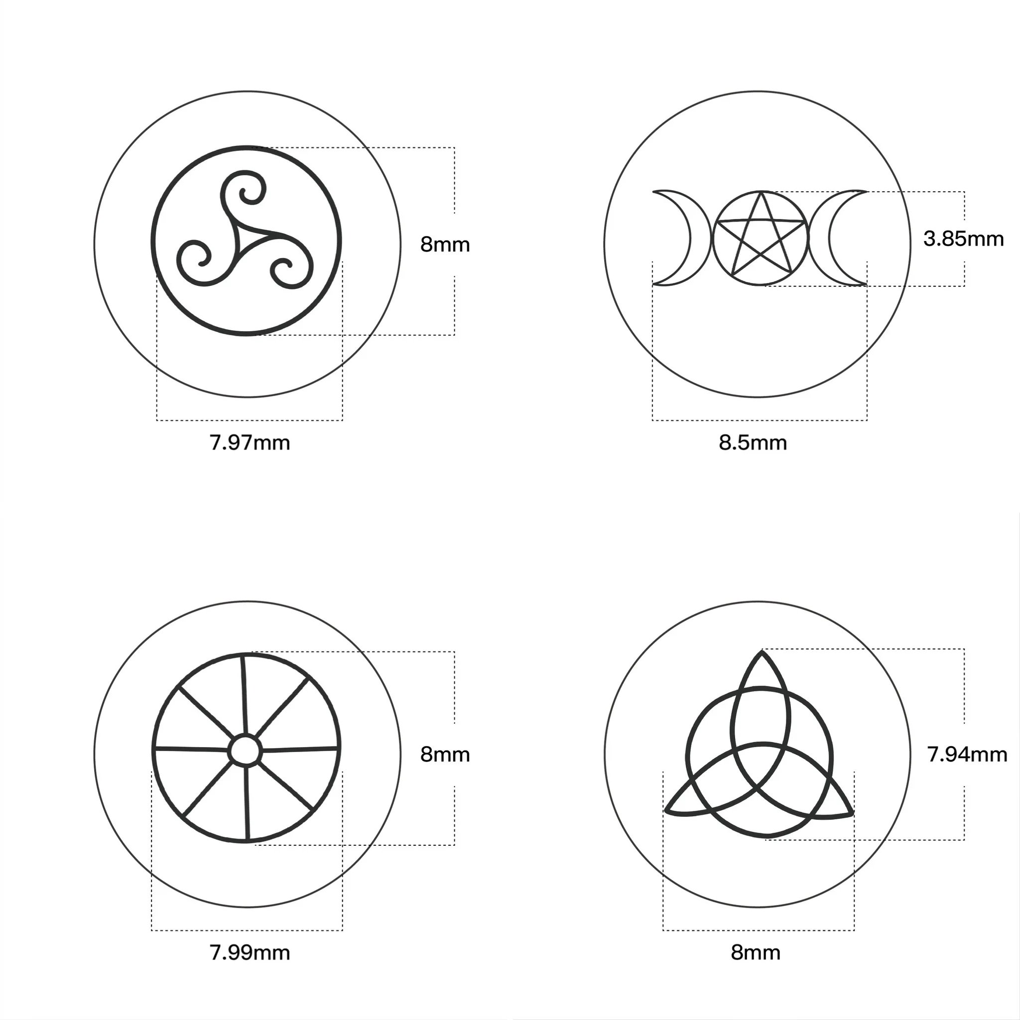 Metal Stamping Jewelry Making Supplies Mystery Marker Metal Design Stamp for Metal, Jewelry (8mm)