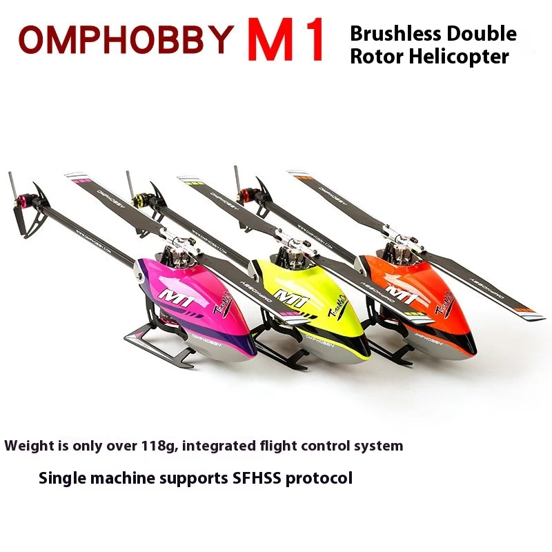 

Langyu OMPHOBBY New M1 Dual Brushless Direct Drive 3D Six-way Helicopter Model UAV Remote Control Model