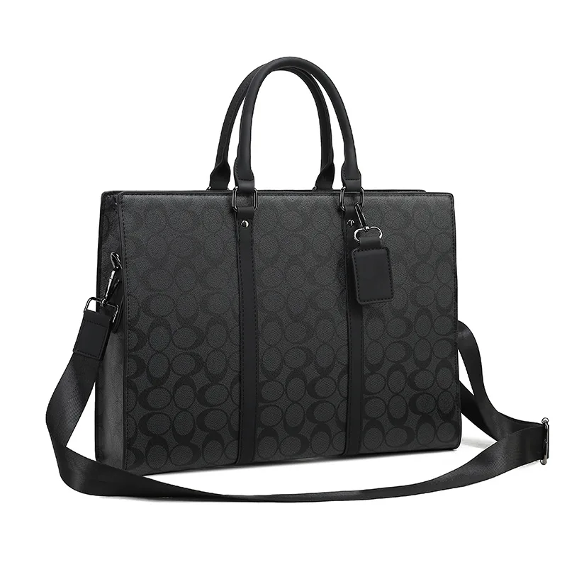 Valigette da uomo Borsa in PVC Esecutives Designer Business OL Portafoglio per laptop da 15,6 pollici Borsa a tracolla per ufficio Messenger A4