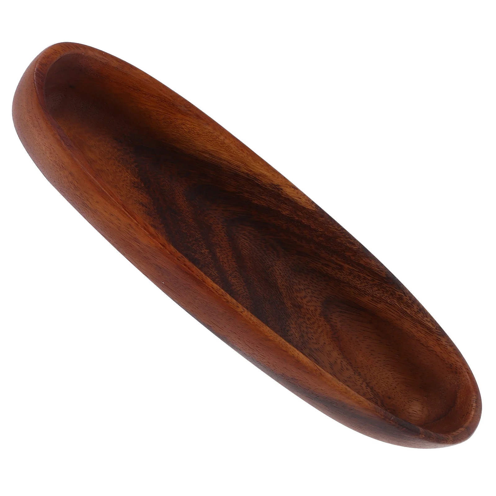 

Wooden Serving Tray Rustic Boat Shape Fruit Plate Natural Wood Farmhouse Decor Table Centerpiece For Desserts Keys Snacks