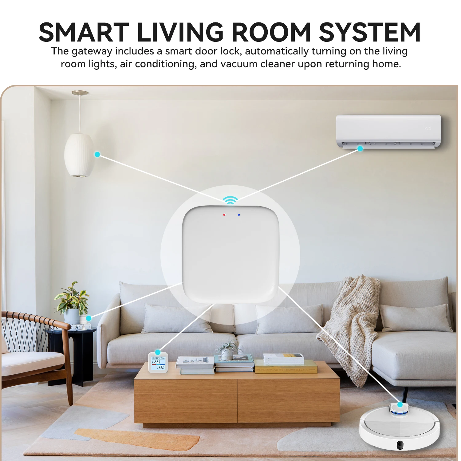 Tuya Bluetooth/Zigbee متعدد الأوضاع Gateway Hub Smart Life App التحكم في أتمتة المنزل الذكي Alexa وGoogle Home