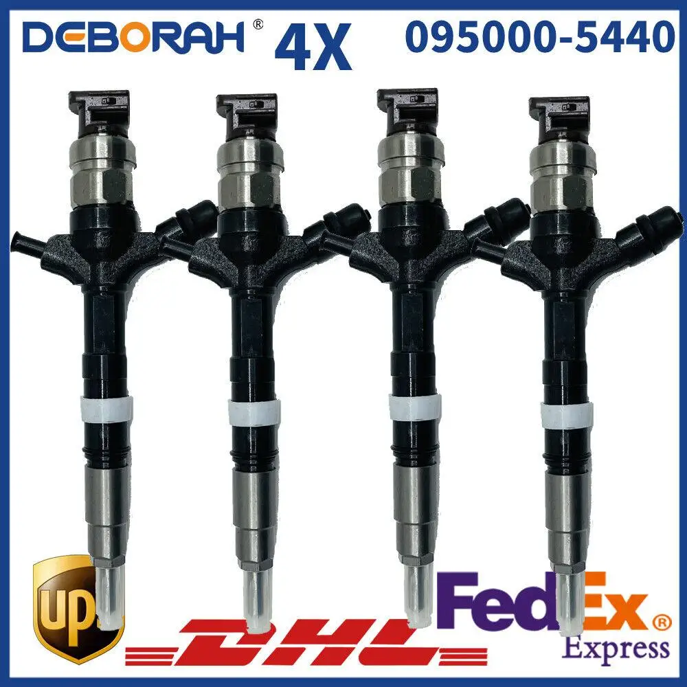 4PCS Fuel Injector 095000-5520 Fit For Denso Type Toyota 23670-0L010 HILUX VIGO 2KD Hiace2KD