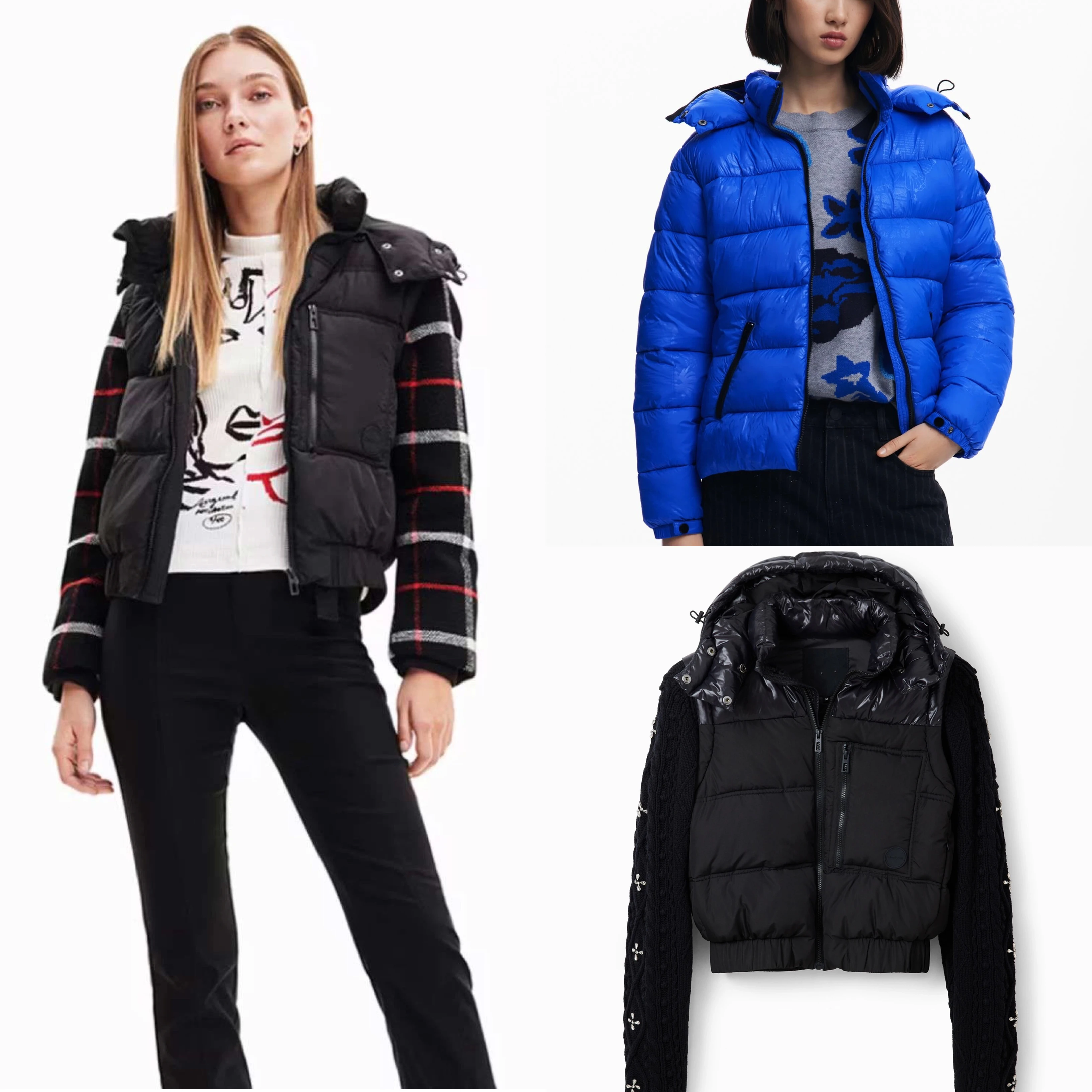 

Оригинальная легкая женская хлопковая куртка люксового бренда из Европы, Америки и Испании с утолщенным и теплым принтом с капюшоном.