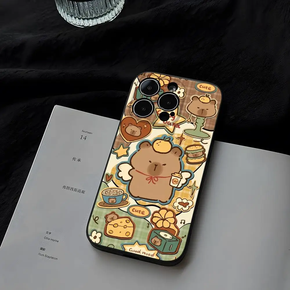 Capibara Phone Case for iphone 14 15ProMax 16 11 13 12 Pro Xs Max Mini Xr X 7 8 Plus Shell Coque