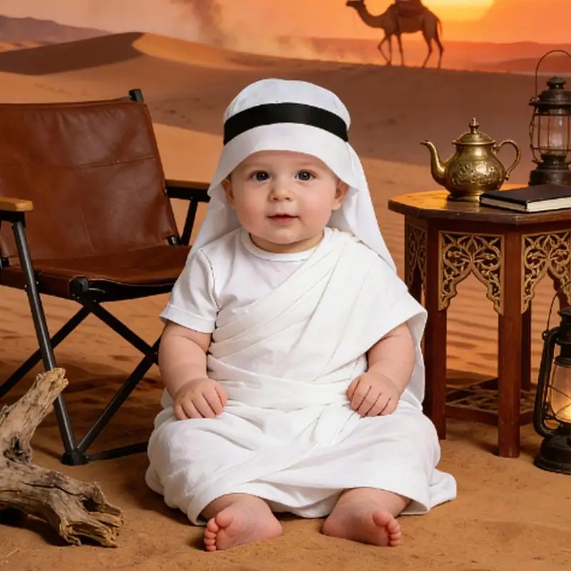 Photo Clothes Newborn Boy Photography Props Baby Costume Clothing Infant Supply Middle Eastern Theme Outfit A2UB