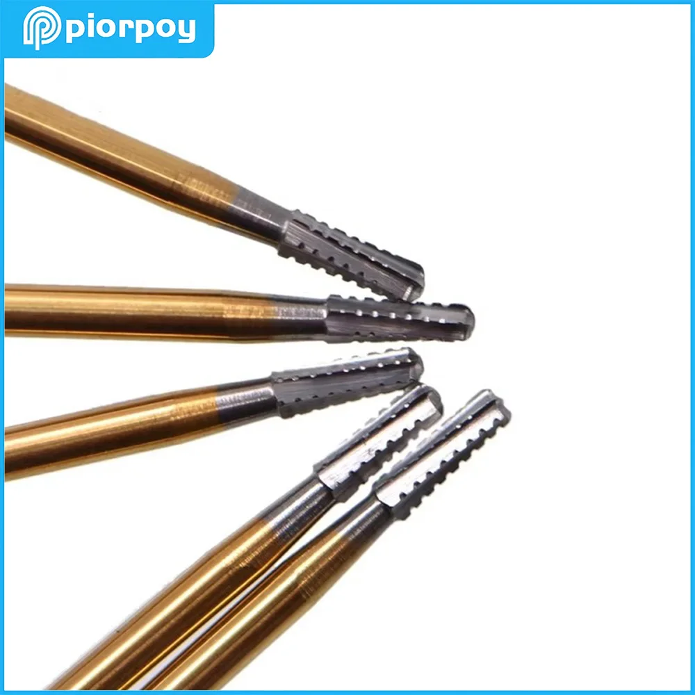 

PIORPOY 10Pcs/Box Dental Broken Crown Needle for Break Crown High Speed Dental Drill Dentist Tools 1957# Silver Plated Handle