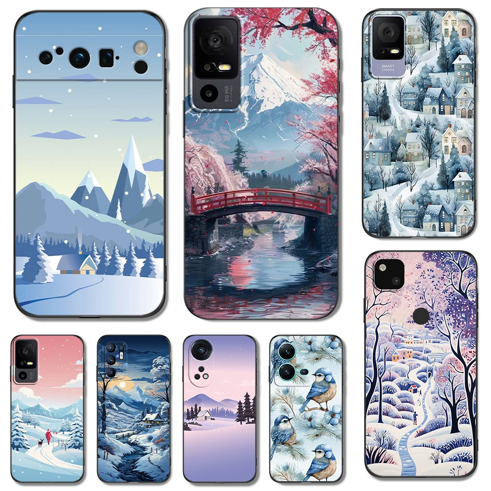 Black Tpu Case For ZTE blade A3 A5 A7 2019 A31 lite plus A51 A71 A7S V2020 L210 L8 smart vita 2022 v30 Winter