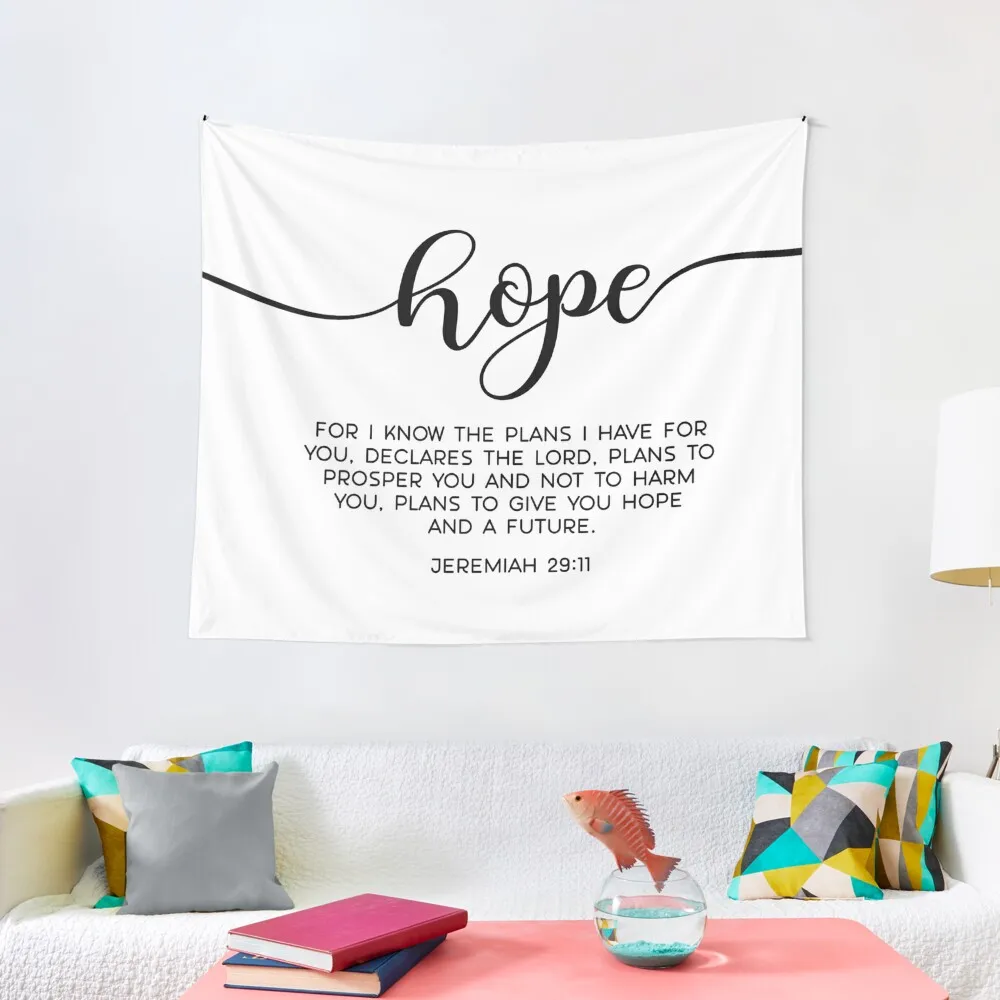 

Jeremiah 29:11 - Hope And A Future, Scripture Art, Bible Verse Wall Art, Hope Sign, Christian Wall Decor,Hope Printable Tapestry