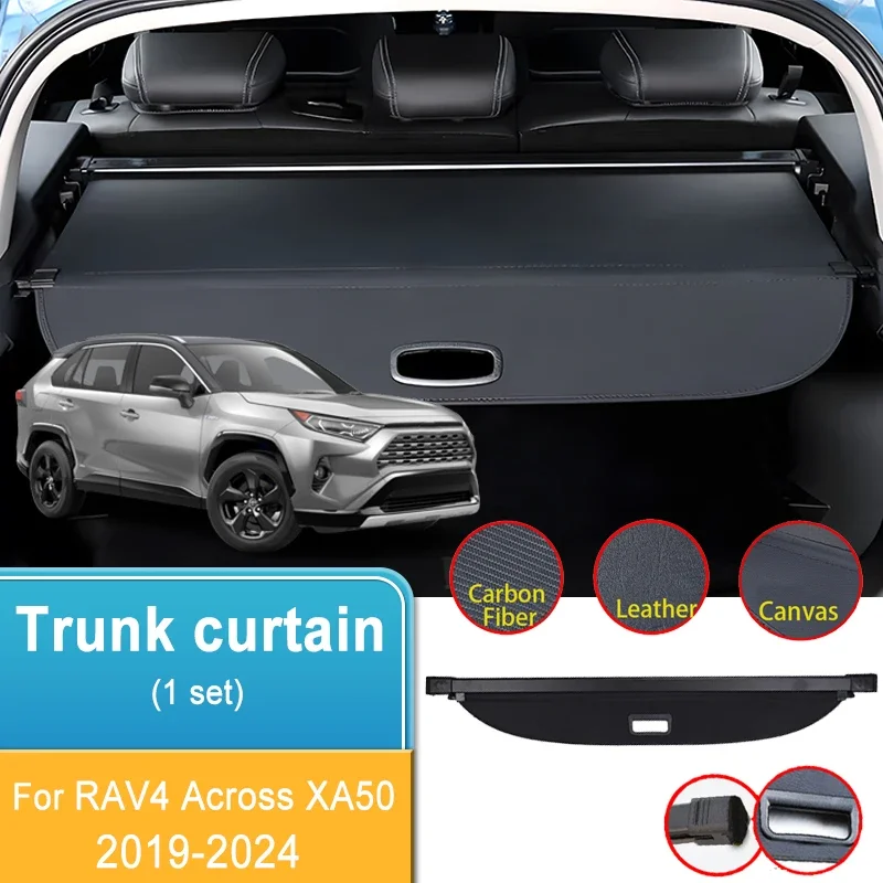 Car Trunk Cargo Curtain For Toyota RAV4 XA50 Suzuki Across Car Accessories 2019-2024 Car Interior Storage Trunk Partition Covers