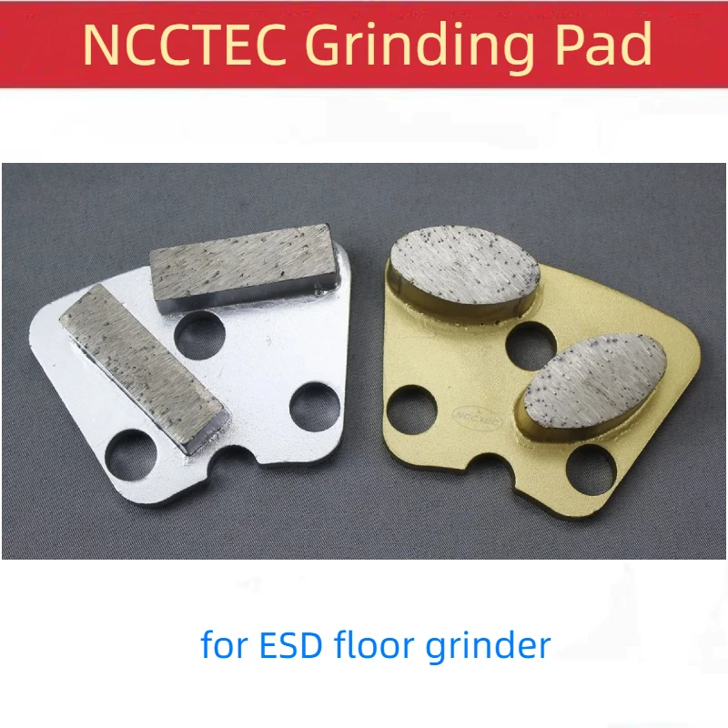 9pcs ESD Diamond Trapezoid Concrete Terrazzo Grinding Polishing Block Pad Disc Shoe Tool Plate for ESD Floor Grinder Machine