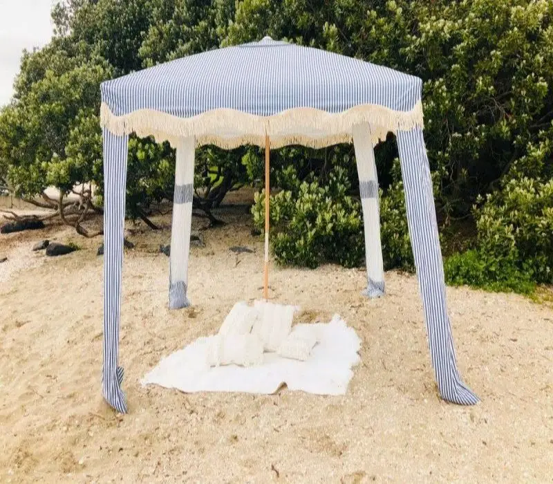 

#v* forOutdoor beach cotton fringed beech square umbrella camping tent umbrella