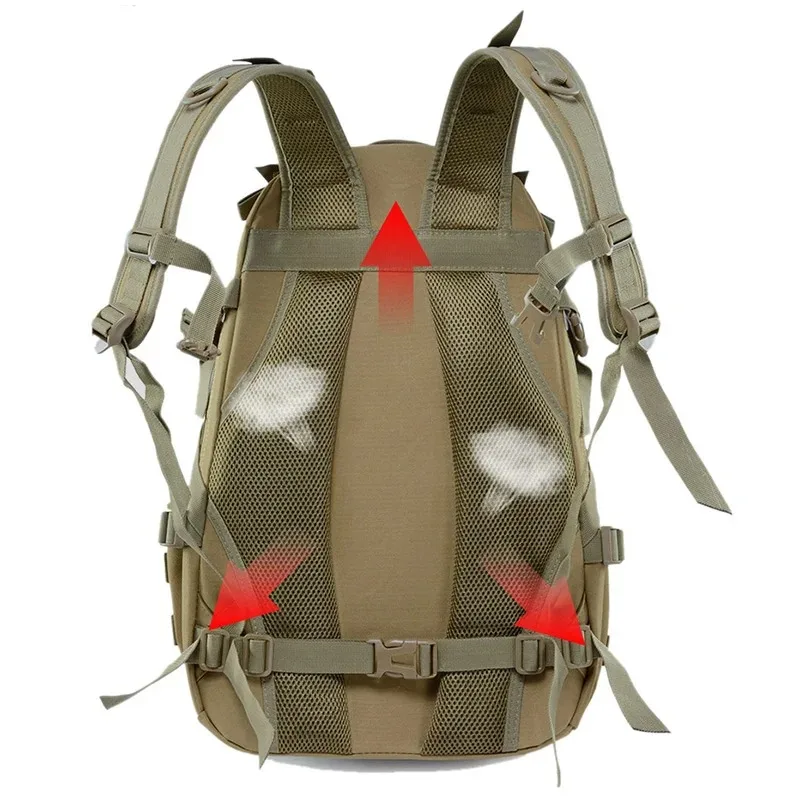 40L Sports backpack Hiking backpack Outdoor waterproof camping bag EDC canvas backpack Motorcycle backpack camping