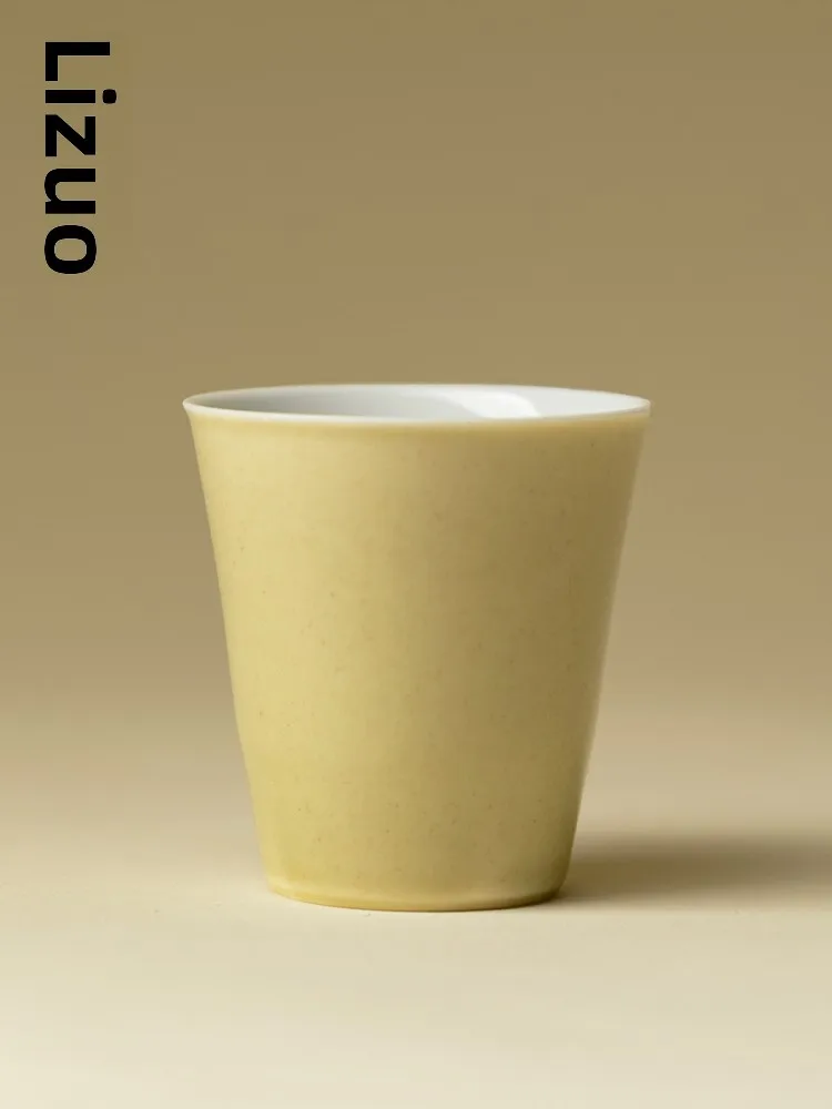  Pure Color Glazed Ceramic Tea Cup for Home Use High End Premium Drinking Cup Gongfu Tea Set Owner Cup Single Cup