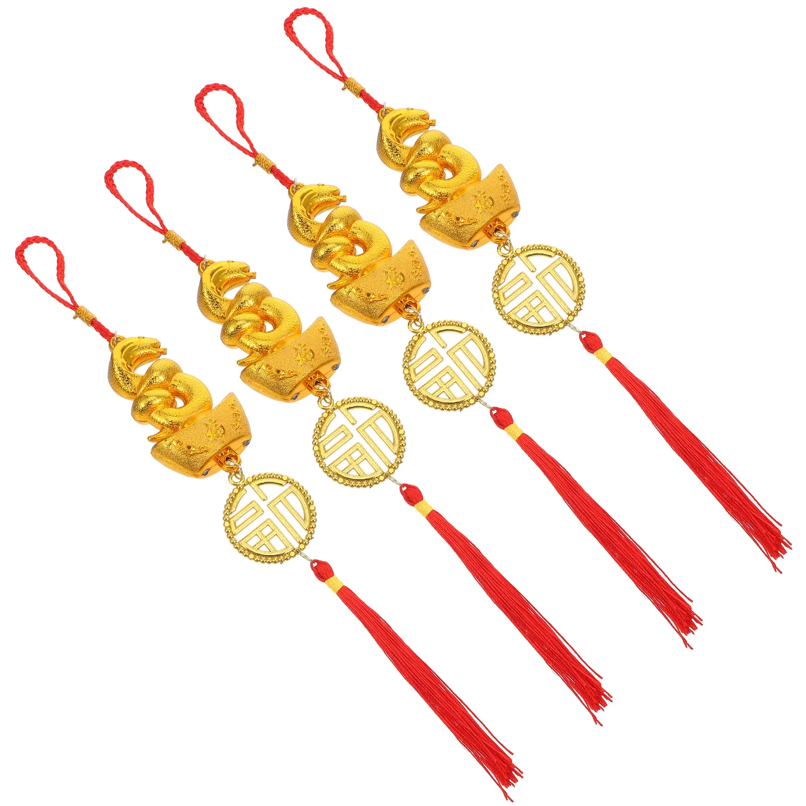 4 قطعة بونساي معلقة قلادة السنة الصينية الجديدة الديكور مشرق الأحمر شرابة زخرفة للمنزل متجر مكتب عطلة ديكور احتفالي #6