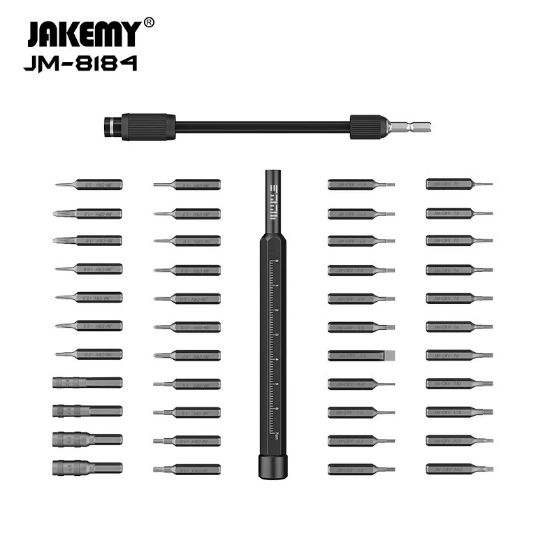 JAKEMY JM-8184 Precision Screwdriver Set Magnetic Phillips Torx CR-V Bits for Mobile Phone PC Electronics Repair Tools