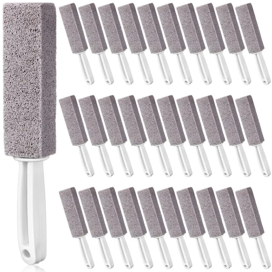 

Pieces Pumice Toilet Bowl Brush Pumice Stone with Long Handle Toilet Stone Brush Block for Bath Grout Pool Kitchen Tubs Showers