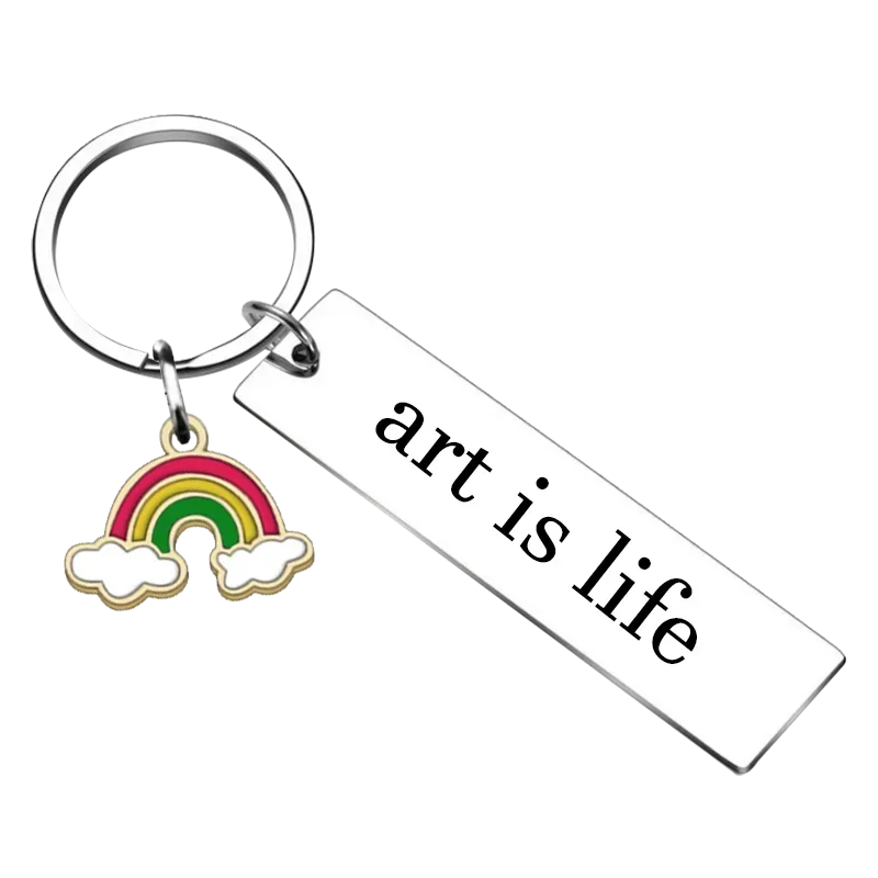 Art Paint Keychain Artists Teacher Students Key Rings Art School Teacher Art Lovers Gifts