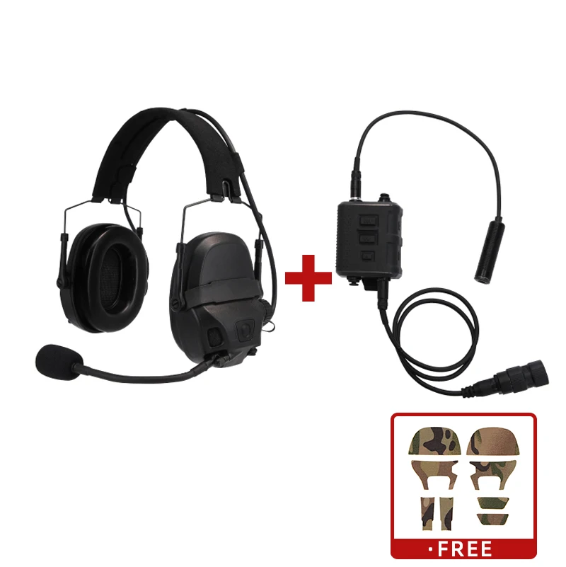 2022 Upgraded Version Digital Dual DPS FMA AMP Tactical Headset Communication Noise Reduction V60 PTT 1372