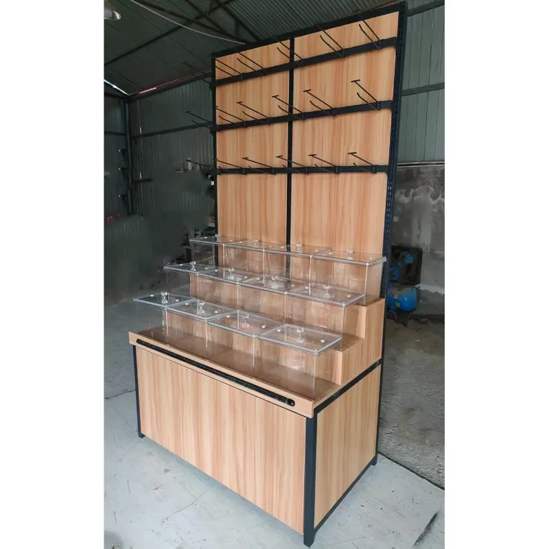 Supermarket Dried Fruit Shelf Candy Cabinet Bulk Snack Cabinet Dry Goods Fried Goods Biscuits Display Shelf Grains Bulk Cabinet