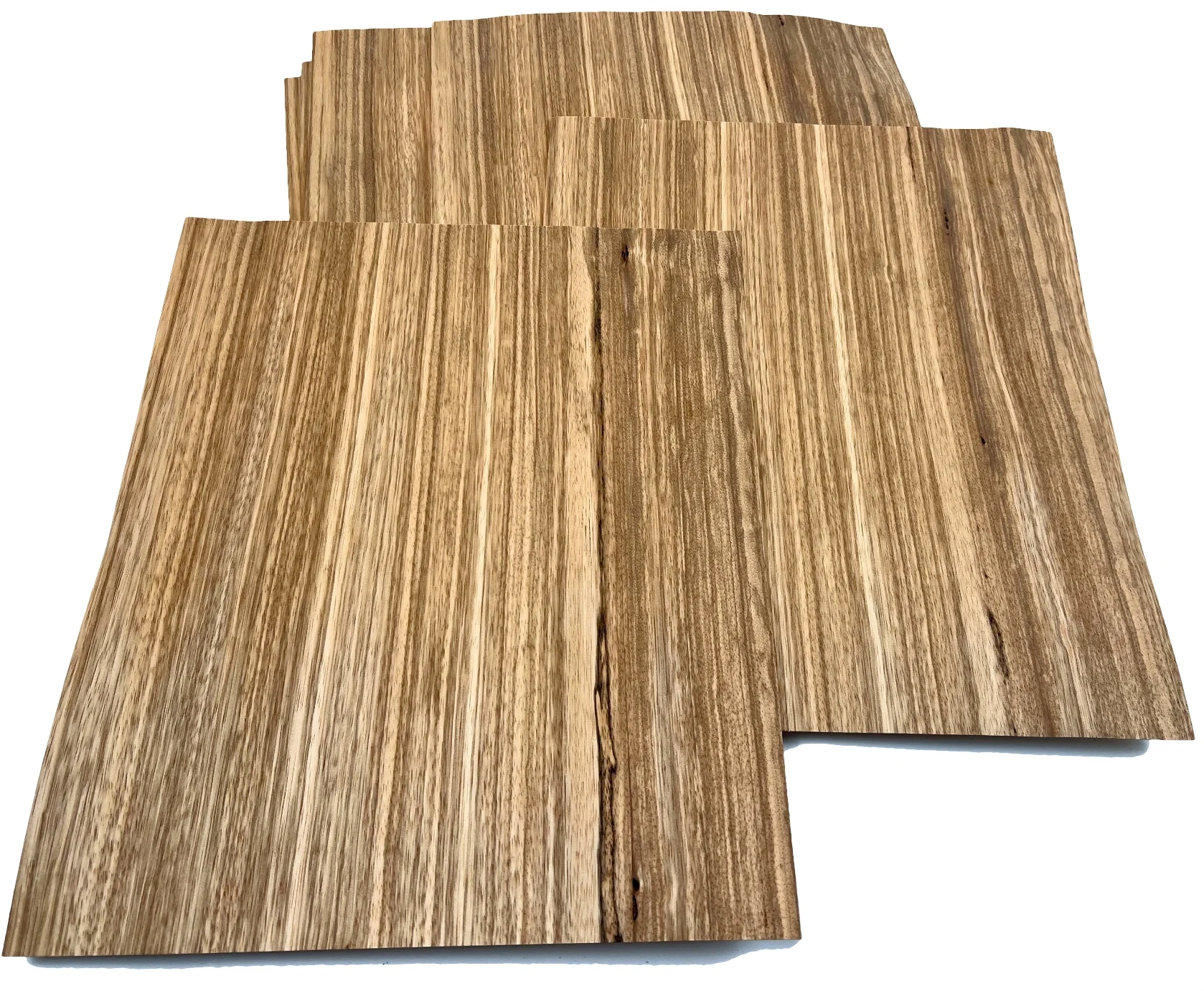 6pcs/lot L:300x200mm T:0.4-0.5mm Natural Zebra Straight Grain Solid Thick Veneer Furniture Cabinet Wood Veneer Marquetry Veneer