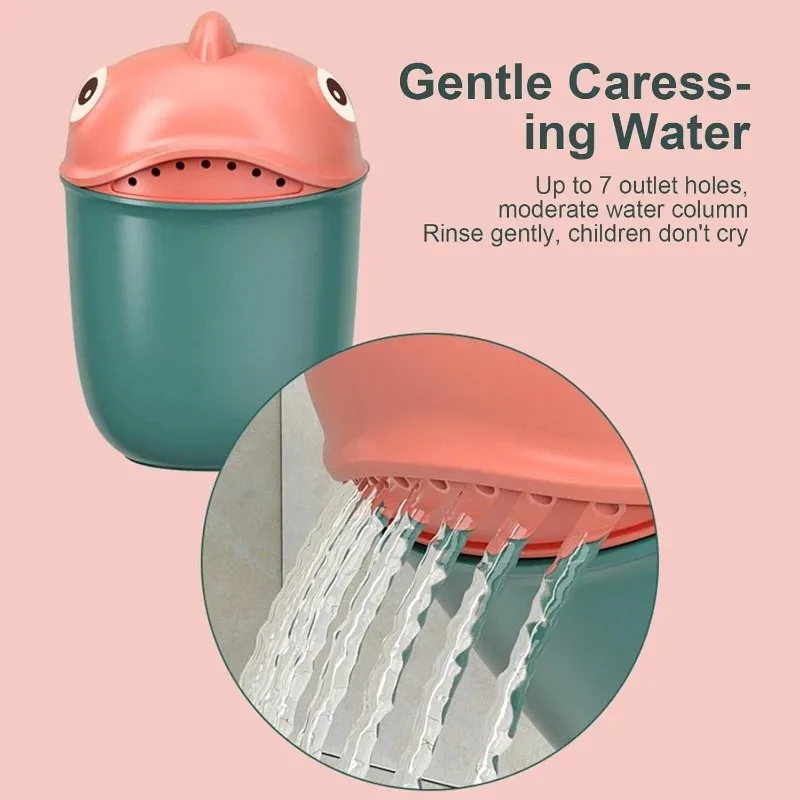 Thickened Plastic Hair Washing Cup for Baby with Shower-like Spout Bath Ladle for Infants Bathing Splashing Perfect