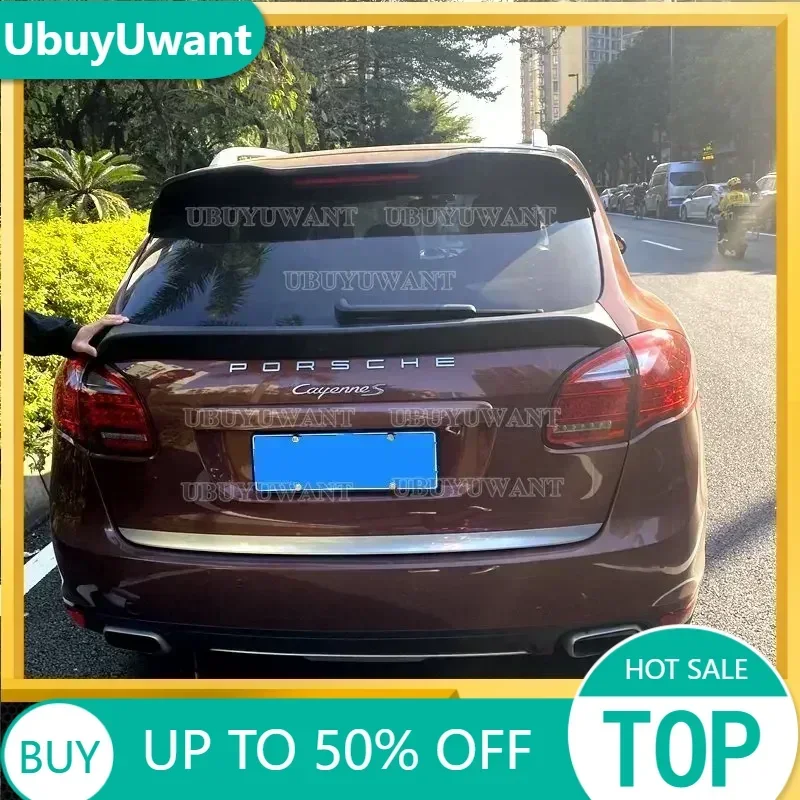 Real Carbon Rear Wing Trunk Lip Roof Spoiler For Porsche Cayenne 958 2011 2012 2013 2014
