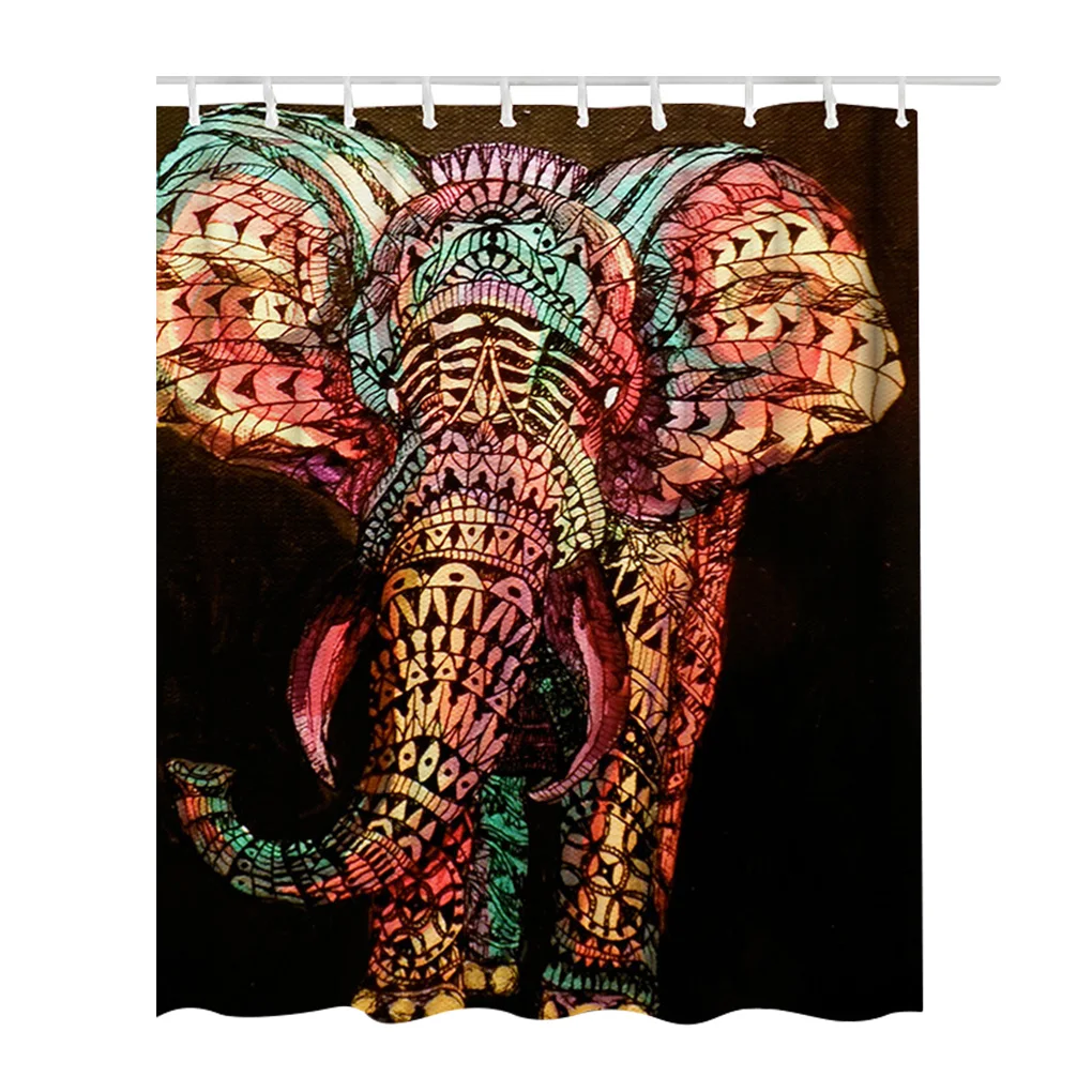 

Printing Shower Curtain Waterproof Bathroom Drape Polyester Bathing Curtain Type 5 180x180cm