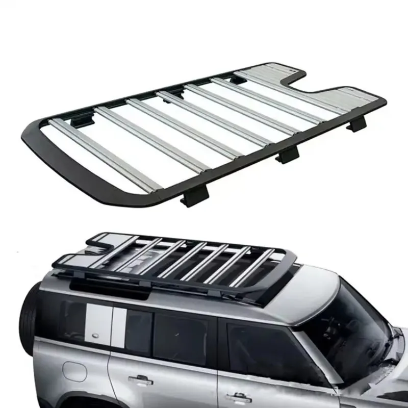 

Modification Wholesale Offroad 4x4 Auto Part Steel Chrome Roof Rack for 2020 Land Rover Defender Car Accessories Roof Luggage