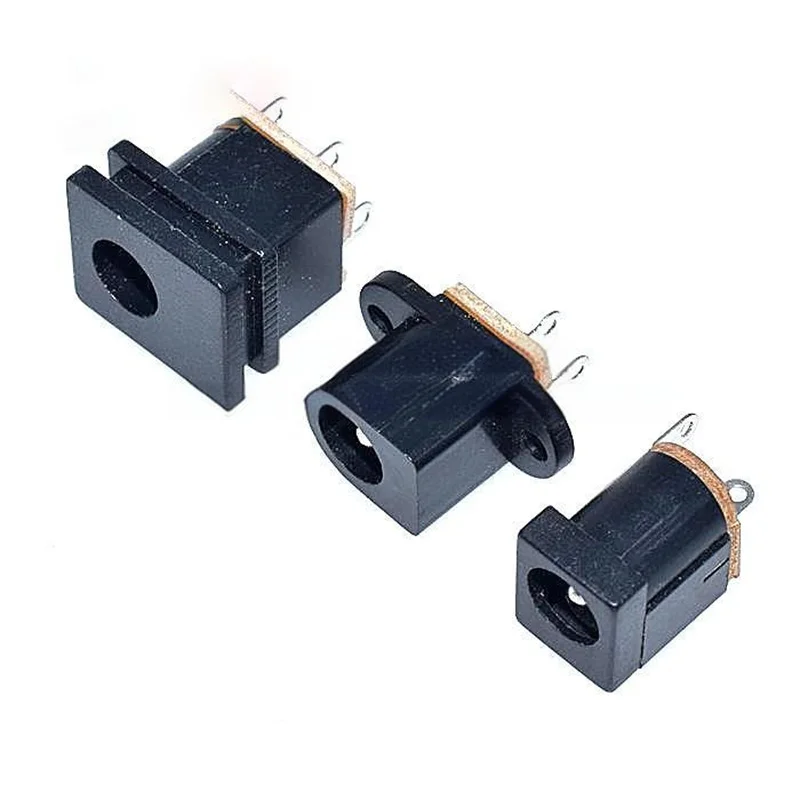 20PCS DC Power Socket DC-012 DC-015 DC-017 5.5X2.1MM 180° Vertical 3-Pin