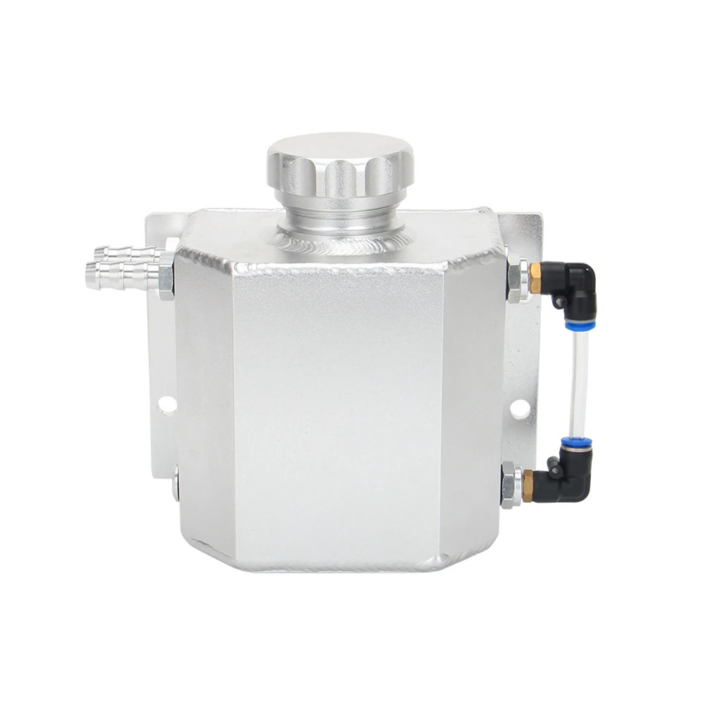 For Automotive Cooling System 1L Coolant Reservoir Aluminum Expansion Tank Quick To Install Wear-resistant 1L Capacity