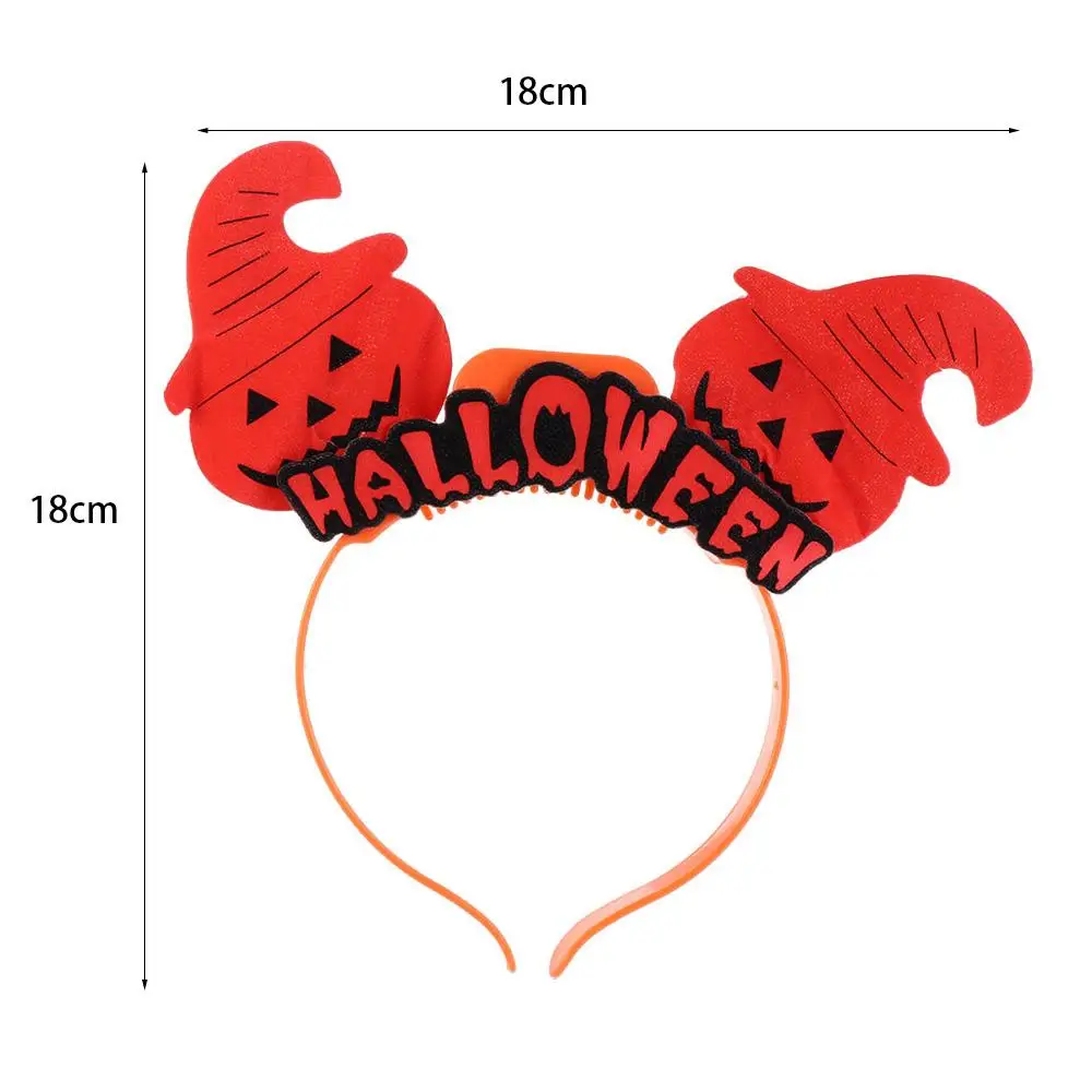 Ghost Led Glowing Halloween Headband Headpiece Mardi Gras Masquerade Party Pumpkin Lantern Headpiece Headwear Skull