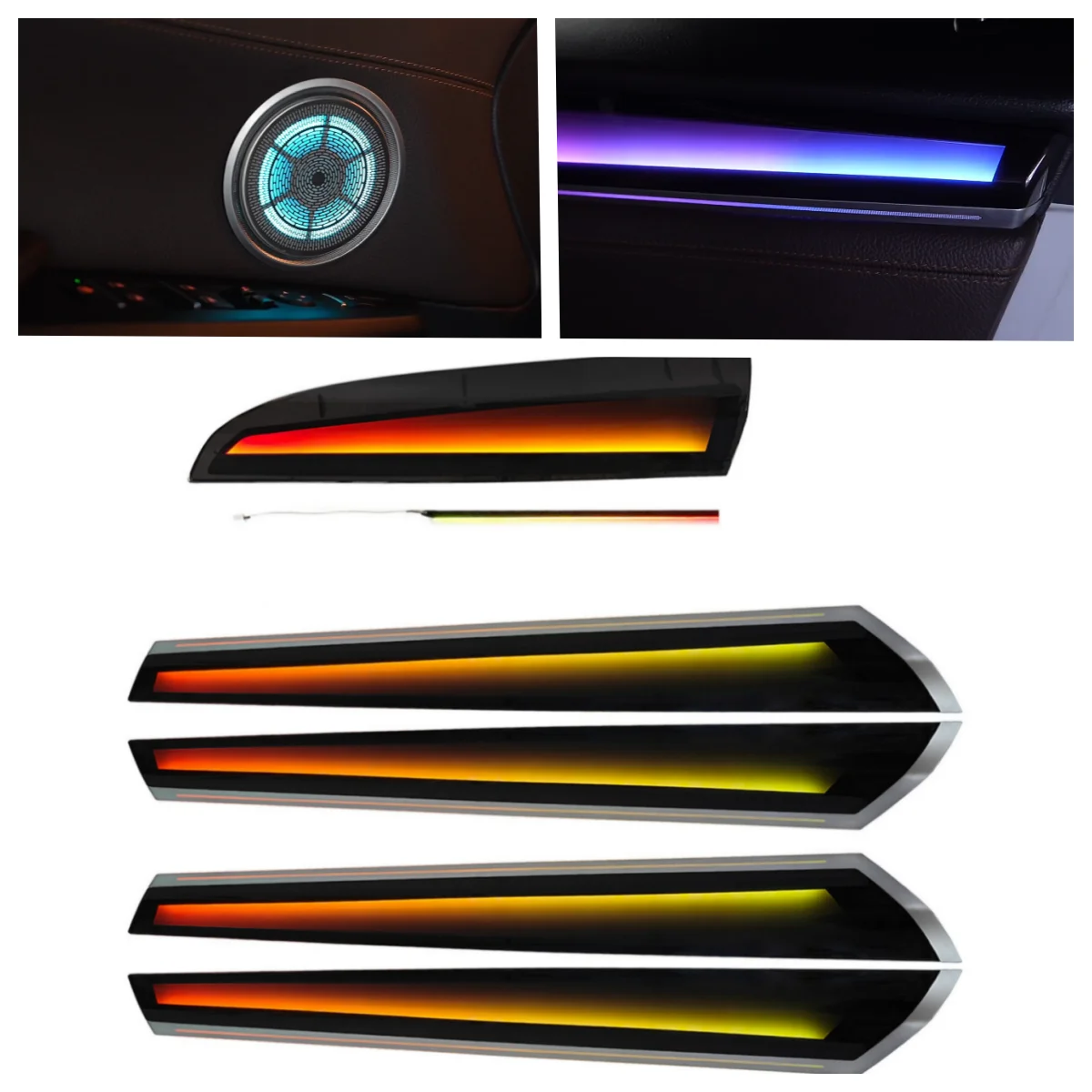 2012-2017 SUV Colorful Ambient Light Dynamic Flowing Interior Trim Strip 12V Low Voltage Safe Modification Kit