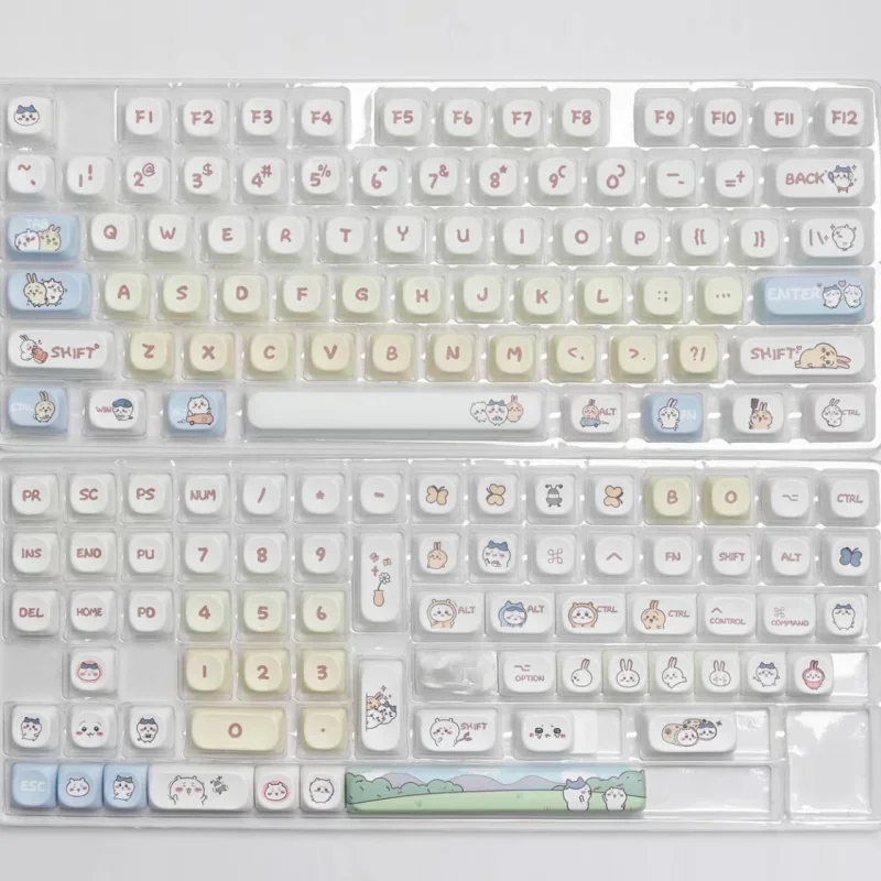 Imagem -05 - Bebê Polvo 144 Teclas Conjunto Moa Perfil Gmk Pbt Keycaps para Teclado Mecânico Sublimação de Tinta Gaming Keycap Personalizado Gk61