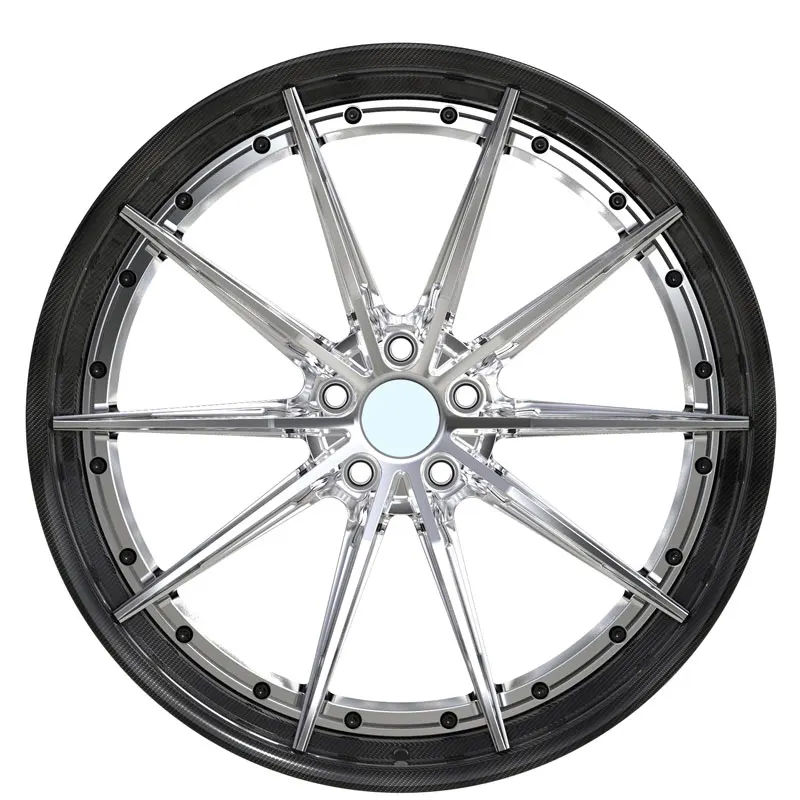 2 Piece Rims Popular Polished Deep Lip Concave Dish 19 20 21 22 23 Inch 5x120/112/130 Forged Wheels For Luxury Cars