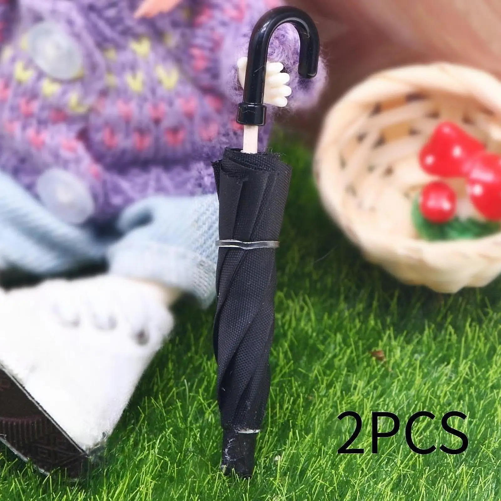 2 Stücke Maßstab 1:12 Puppenhaus Regenschirme 1/12 Puppenhaus Regenschirme Modell Leben Szene Puppenhaus Möbel Zubehör für Zuhause