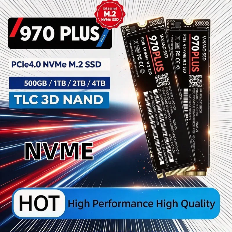 Internal M.2 NVMe SSD 970 PLUS PCIe Gen4.0 X4 TLC 3D NAND 500GB 1TB 2TB 4TB 2280 Gaming Drive For PS5 PC Laptop