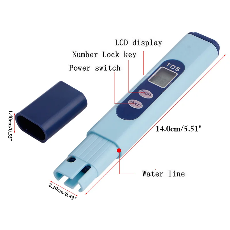 LCD TDS Digital Water Tester/Meter for Water Test Pool Purity New