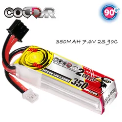 2 sztuk CODDAR HV baterie 2S 7.6V 350mAh 90C/180C zabawki zdalnie sterowane bateria LiPo dla RC samolot Quadrotor dron helikopter części łodzi samochodu