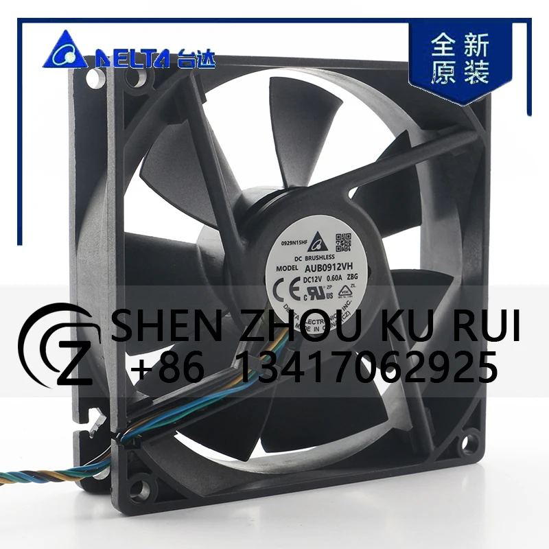 

Delta AUB0912VH-ZBG 5V 24V 48V DC12V 0.60A AC EC 9025 90X90X25MM 9CM Inverter 4-wire Intelligent Temperature Control Cooling Fan