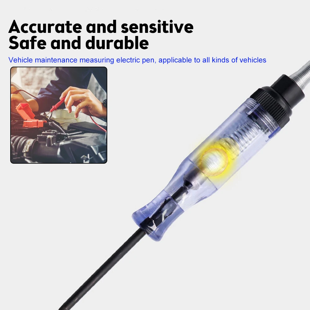 6V 12V 24V DC Car Truck Voltage Circuit Tester Digital Display Long Probe Pen Light Bulb Automobile Diagnostic Tools Auto Repair