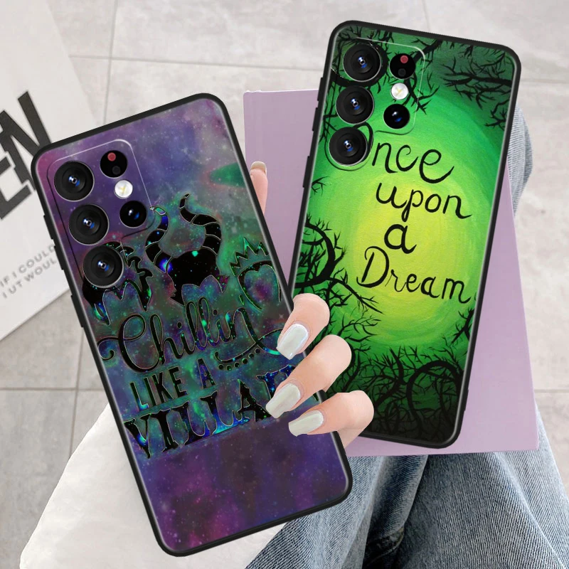 Disney Poison Queen Cool For Samsung Galaxy S23 S22 S21 S20 FE S10 S10e S9 S8 Ultra Plus Lite Black Soft Cover Phone Case