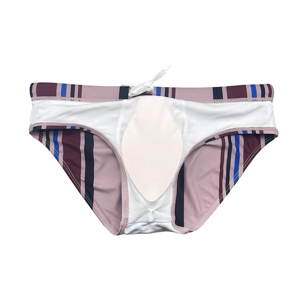 

Мужские плавки с полосками чашки Бассейн с горячими источниками Пляжный отдых Плавки 10024zb