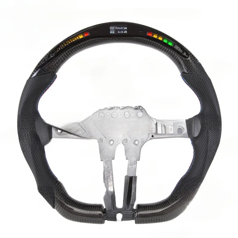

For BMW X1/X3/X4 M3-M6 F20/F30 LED Carbon Fiber Sports Steering Wheel