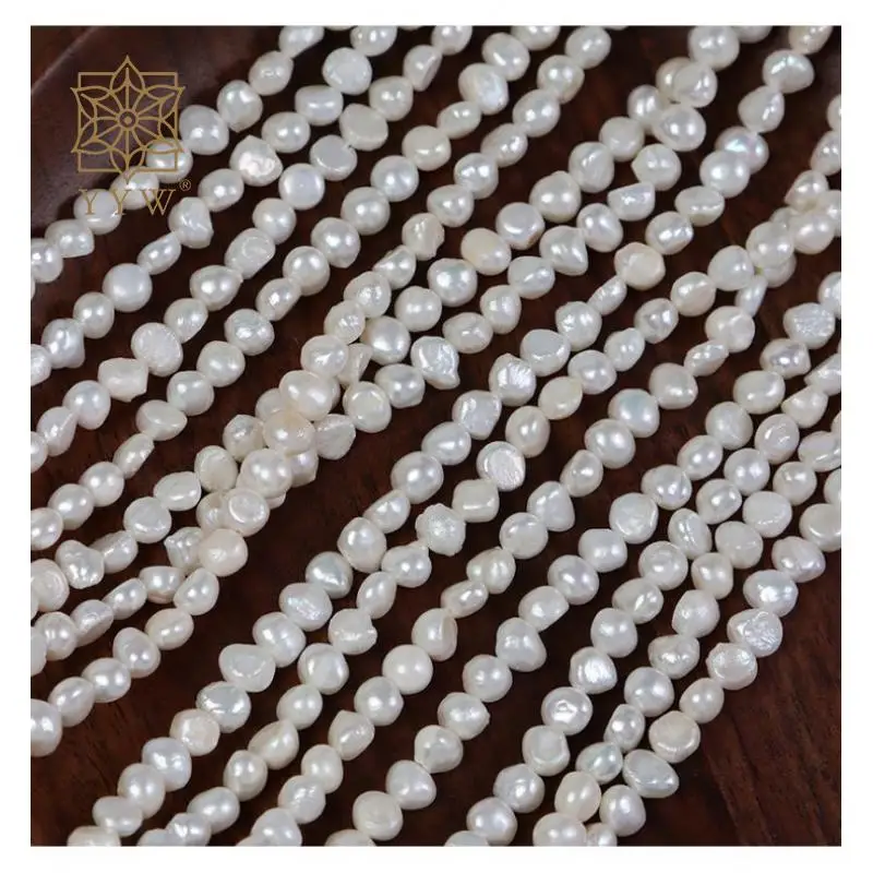 

5-6mm Cultured Baroque Freshwater Pearl Beads White Irregular Natural Sold Stone For Jewelry Making Diy Necklace Bracelet 2023